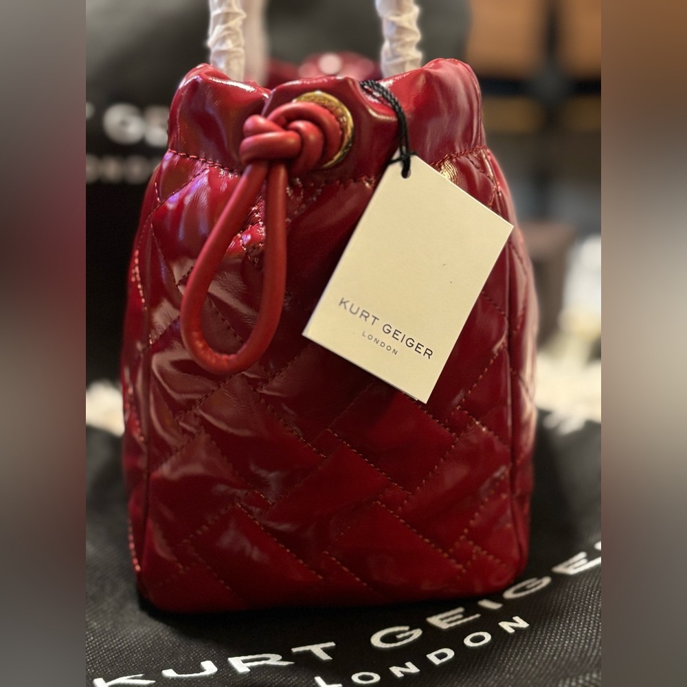 Kurt Geiger NWT Quilted Patent Leather Kensington 2 way Bag - Picture 6 of 16